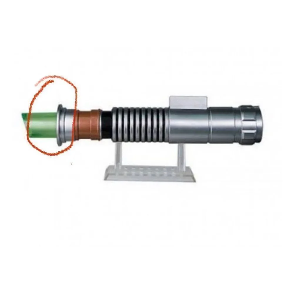 Miniature Star Wars Luke Skywalker mounted display light saber - partial
